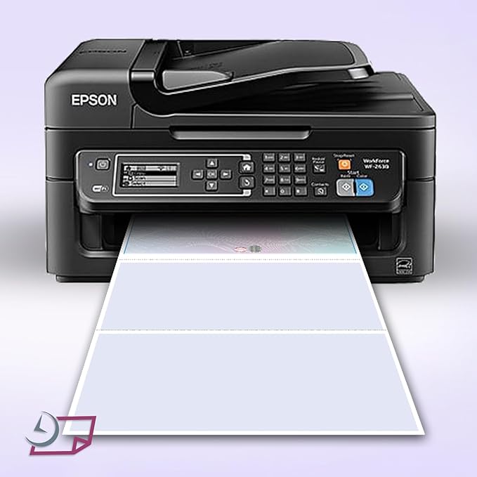 NextDayLabels - Blank Hologram Premium Laser Computer Checks, High-Security Check Paper with 3 Colors: Blue, Red, and Green. Check on top with Perforated vouchers. (Pack of 500 Checks)