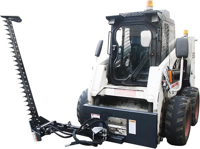 Sickle Bar Mower for Skid Steer Loader, 72" Cutting Length, 0.8" Cutting Capacity, Gerotor Motor Drive, Ideal for Heavy-Duty Mowing Tasks