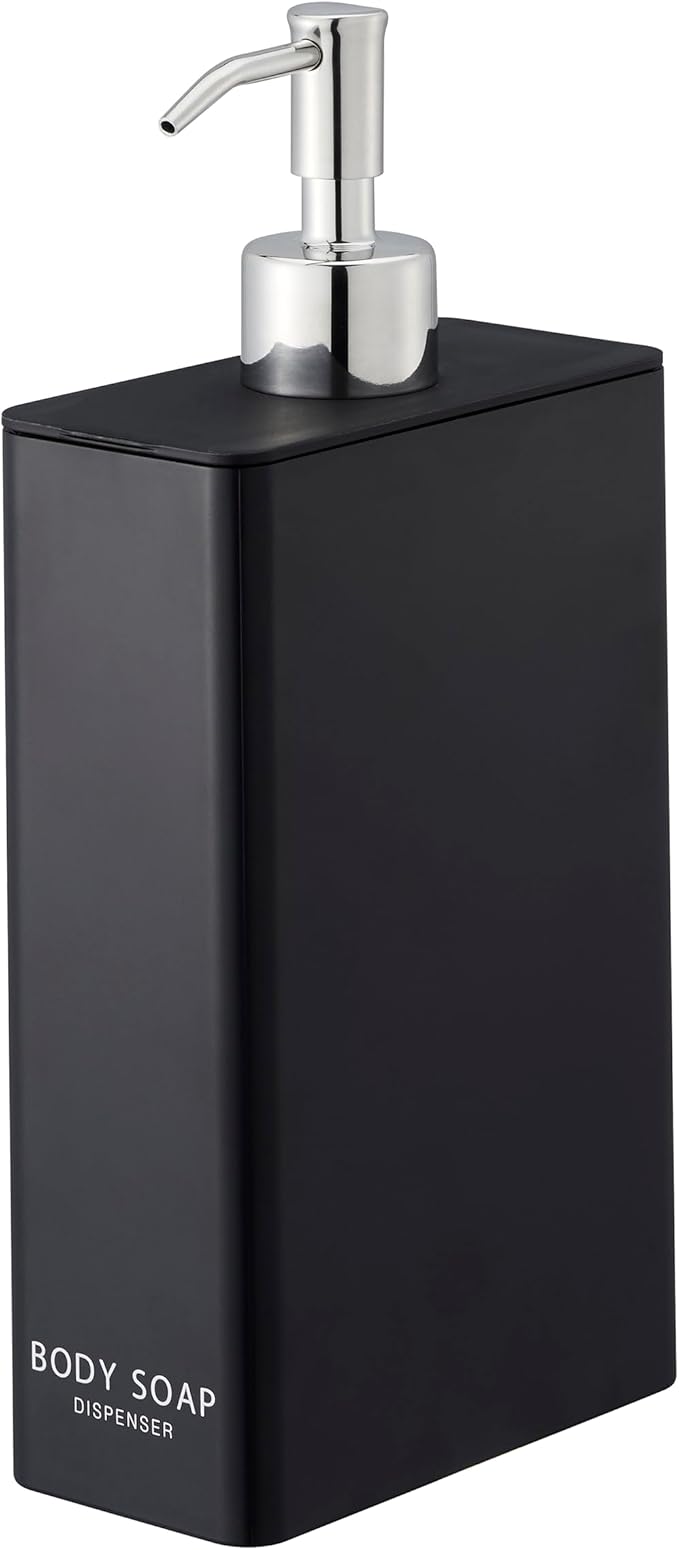 Yamazaki Tower Body Soap Dispenser Black Rectangular