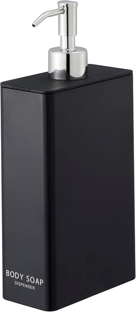 Yamazaki Tower Body Soap Dispenser Black Rectangular
