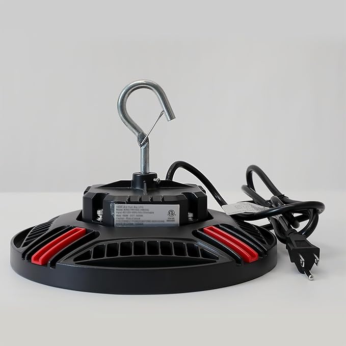 CINOTON 160W UFO LED High Bay Light, Aluminum LED Shop Lights with 24000LM, 5000K Commercial Bay Lighting for Warehouse Garage Workshop Factory Studio, 6' Cable & Safety Rope, ETL Listed 4 Pack