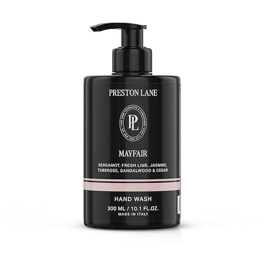 Preston Lane Luxury Hand Wash, Mayfair Scent | Hydrating and Nourishing Formula with Organic Oils, Active Kiwi and Apple Water, and Vegetable Glycerin | Gentle Cleansing, Vegan and Cruelty Free