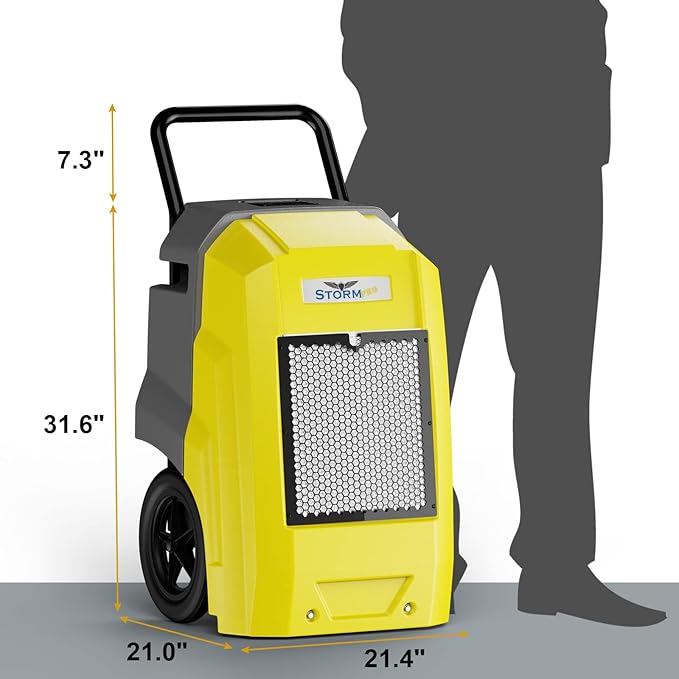 AlorAir 180 Pints Commercial Dehumidifier with Pump Drain Hose, Smart Wi-Fi Dehumidifier for Large Basement, Industrial or Commercial Space, Smart Wi-Fi, 5 Years Limited Warranty