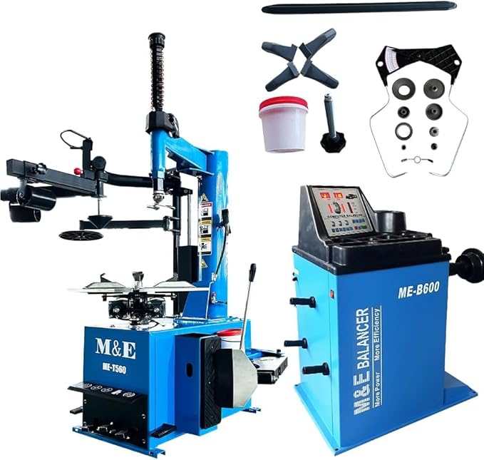 KATOOL ME Tire Changer and Balancer Machine Combo Bead Blaster+Assist Arm Tire Changer Machine Wheel Balancer Machine
