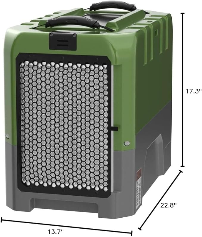 ALORAIR App Control Commercial Dehumidifier With Pump Industrial Dehumidifiers with Drain Hose, for Water Damage Restore, Flood Repair, Large Space, Job Sites (Green)