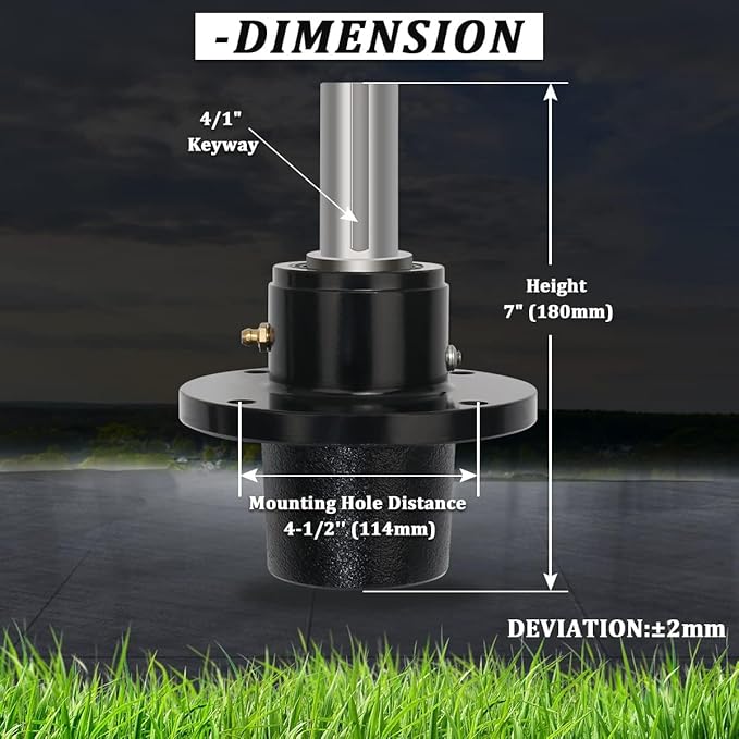 3pcs Spindle Assembly Replaces SCAG 46020 461663 46400 46631 Ferris 1530301 Fit 48" 52" 61" Lawn Mower Deck with Zerk Fitting