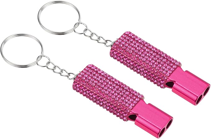 PATIKIL Emergency Whistle with Keychain, Bling Safety Survival Whistles Rescue Signaling Loud for Outdoor Camping Hiking Boating Hunting Fishing