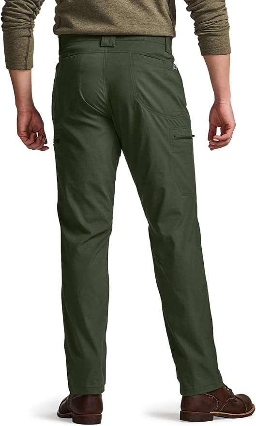 CQR Men's Vent Stretch Pants, Quick Dry Lightweight Casual Cargo Pants, Water Resistant Straight-Fit Utility Work Pants