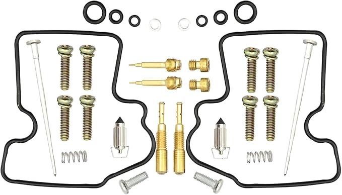 XQSMWF 2 Pack Motorcycle Carb Rebuild Kit Carburetor Repair Kit Compatible with Kawasaki Brute Force 750 KVF750A KVF750B KVF750C KVF750D 4x4i 2005 2006 2007 Replace 03-119