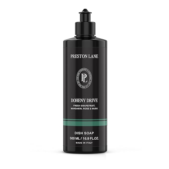Preston Lane Dish Soap, Clean Ingredients, Tough on Grease & Residue, Safe for People & Pets