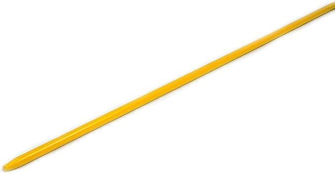 4ft Pro Snow Stakes - 48" x 5/16" Driveway Markers, Pointed Tip, Hy Viz Reflective Tape, Armor Cap (Choose Color/Quantity) (10, Yellow)