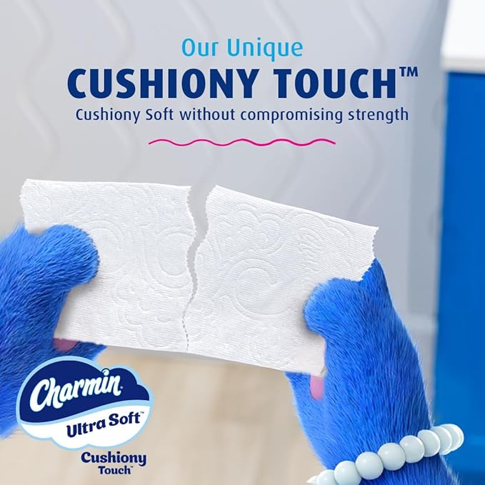 Charmin Ultra Soft Cushiony Touch Toilet Paper, 18 Family Mega Rolls = 90 Regular Rolls (Packaging May Vary)
