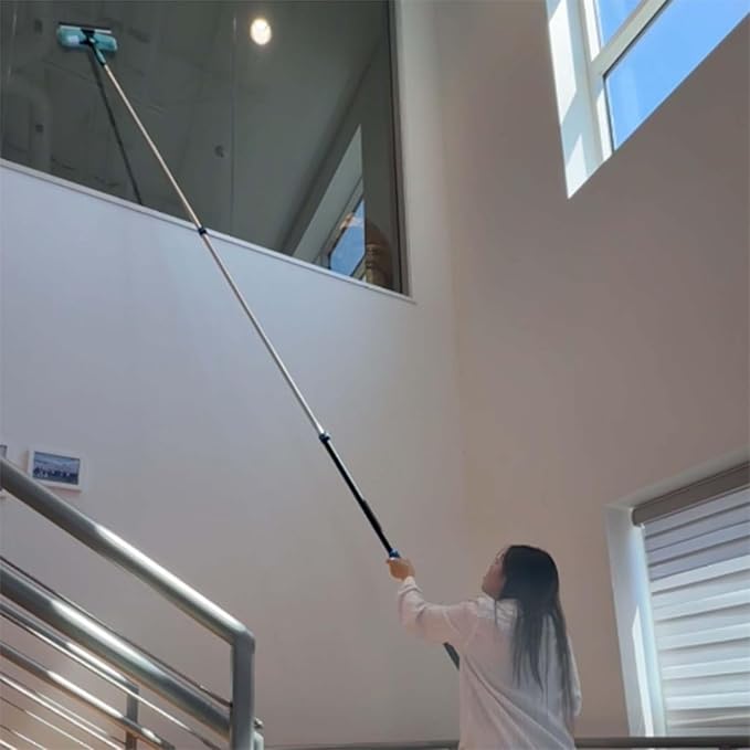 20 Feet Fan Cleaner High Ceiling 2 Cobweb Dusters with Extension Pole(12ft)