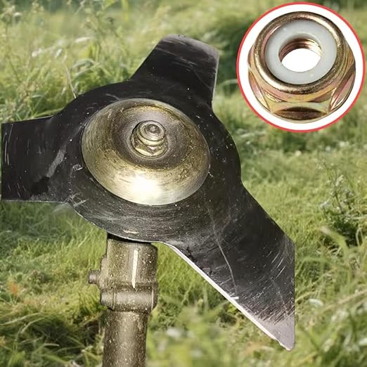 Blade nut, M10 * 1.25 Left-Hand Threaded Flange nut Replacement Part, Used for Lawn Mower Cutting Machine Trimmer Accessories（6 PCS）