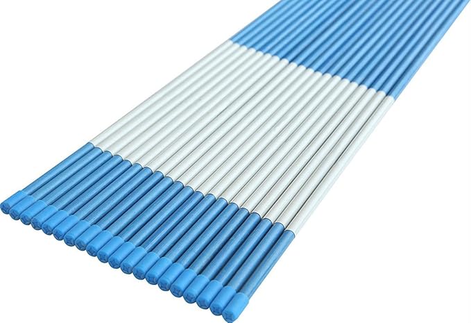 FiberMarker Driveway Markers 48-Inch Blue 20-Pack 1/4-Inch Dia Solid Driveway Poles for Easy Visibility at Night