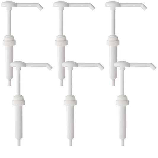 Heavy Duty Anti Drip Replacement Gallon Pump Dispensers, Suitable for Shampoo, Conditioner, Paint and Condiments, 6 Pieces, Includes 6 Five Inch Tube