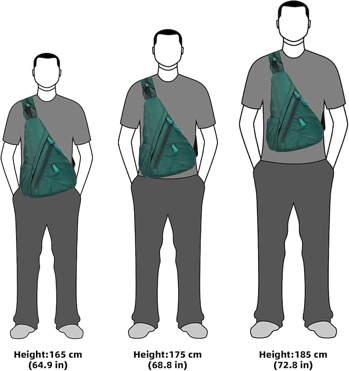 KL928 Nylon Sling Bag - Small Crossbody Backpack Shoulder Casual Daypack Multipurpose Rucksack for Men Women