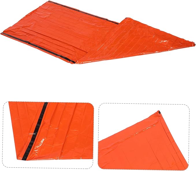 Lightweight Emergency Survival Portable Thermal Bivy Sack with Reflective PE Aluminum Film for Camping Hiking Outdoor Activities and Travel