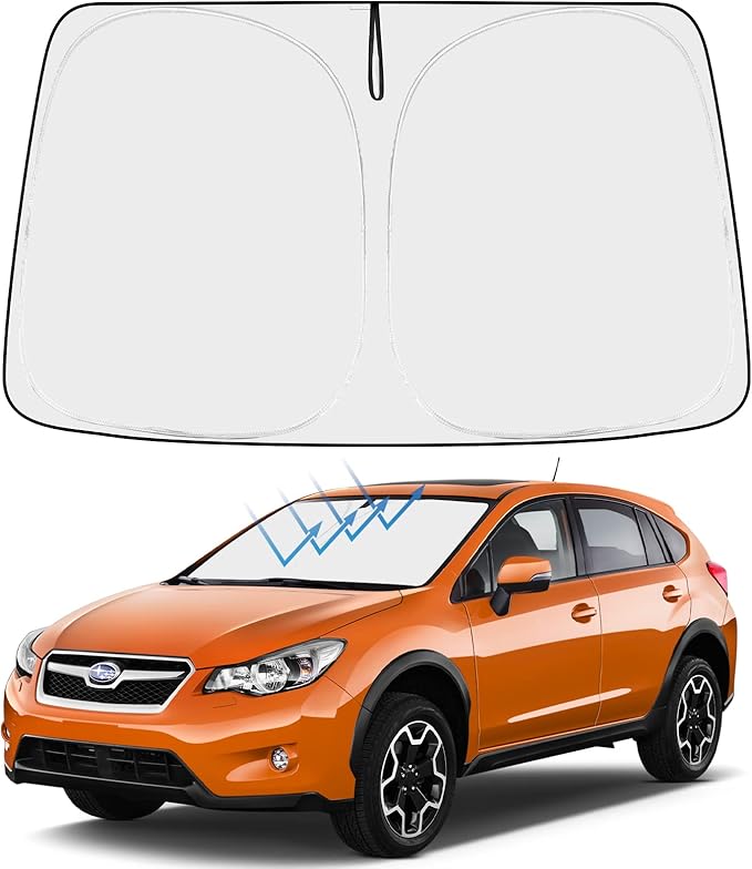 Proadsy 2025 Upgrade Windshield Sun Shade Custom Fit Subaru Crosstrek 2012-2017 4-Layer Foldable Front Sunshade Protector Sun Visor Blocks UV Rays Keep Car Cooler