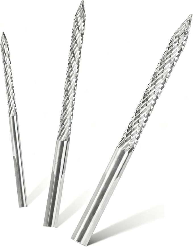 Tire Repair Drill Bits, 3-Piece Professional Kit with 1/8” 3/16” 1/4” Sizes, High-Speed Steel for Rubber Cleaning & Plug Installation（CB-M03H）