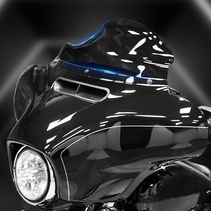6" Windshield Windscreen for 2014-2024 Harley Davidson Touring Street Glide Electra Glide/Ultra Limited/Tri Glide FLHT FLHX FLHXS FLHTK, Black
