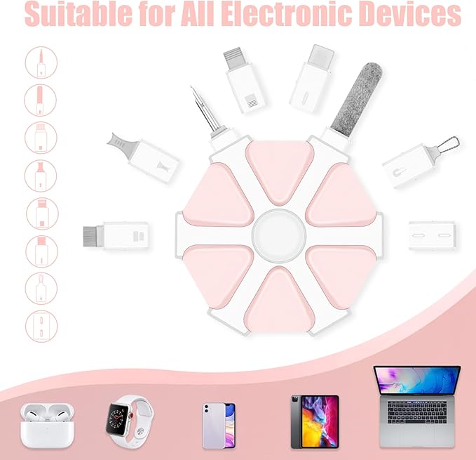 Phone Cleaning Kit for iPhone Charging Port, Star Design Keyboard Cleaner Kit Tool for Earphone Charger Lightning Port with Putty, Electronic Repair Clean Kits for Cellphone Speaker Earbud iPad