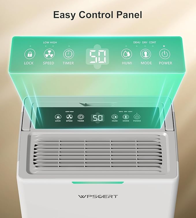 4000 sq.ft Dehumidifier for Basement with Drain Hose, 45 Pint Dehumidifiers for Home, Smart Compressor Dehumidifies for Large Room, Bedroom, 3 Modes, Intelligent Humidity Control, Auto Defrost