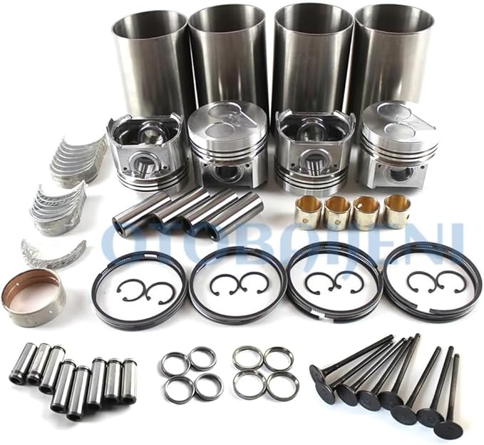 V2203 Engine Overhaul Rebuild Kit (Vortex Piston) with Valve Kit + Connecting Rods for Kubota Engine V2203 V2203E for Bobcat 753 763 773 Loader Engine Rebuild Aftermarket Parts