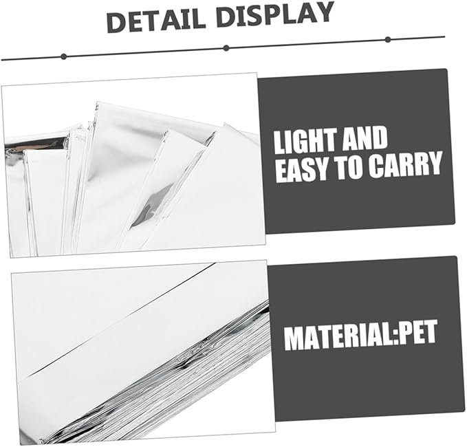 Mikinona 4Pcs Emergency Blanket Lightweight Thermal Insulation Camping Survival Supplies Portable Outdoor Survival Gear for Cold Weather and Inclement Conditions