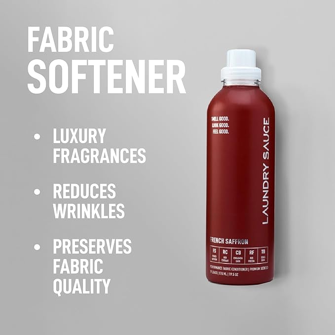 Laundry Sauce - Laundry Fabric Softener (French Saffron) Luxury Fragrance, Softens & Preserves Fabric, Reduces Wrinkles, 19 Fl Oz