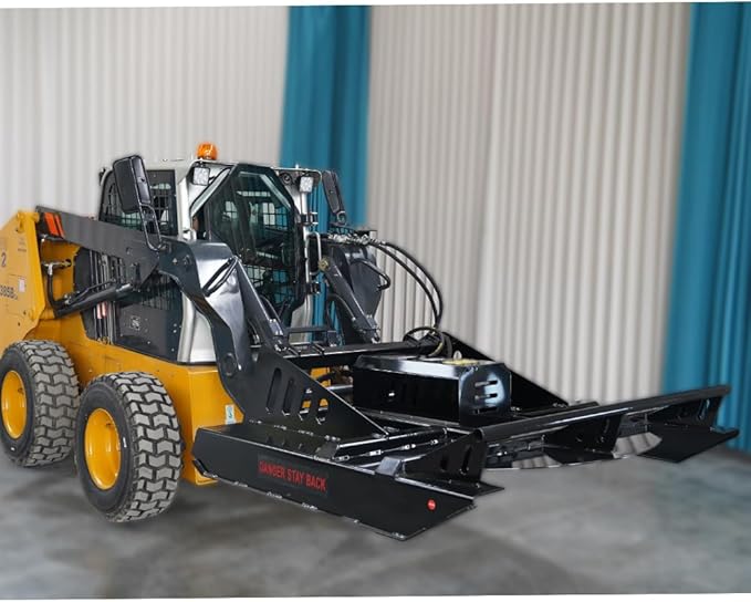 72 Inches Skid Steer Hydraulic Heavy Duty Brush Mower Cutter, Fit Universal Mount Plate, USA Stock