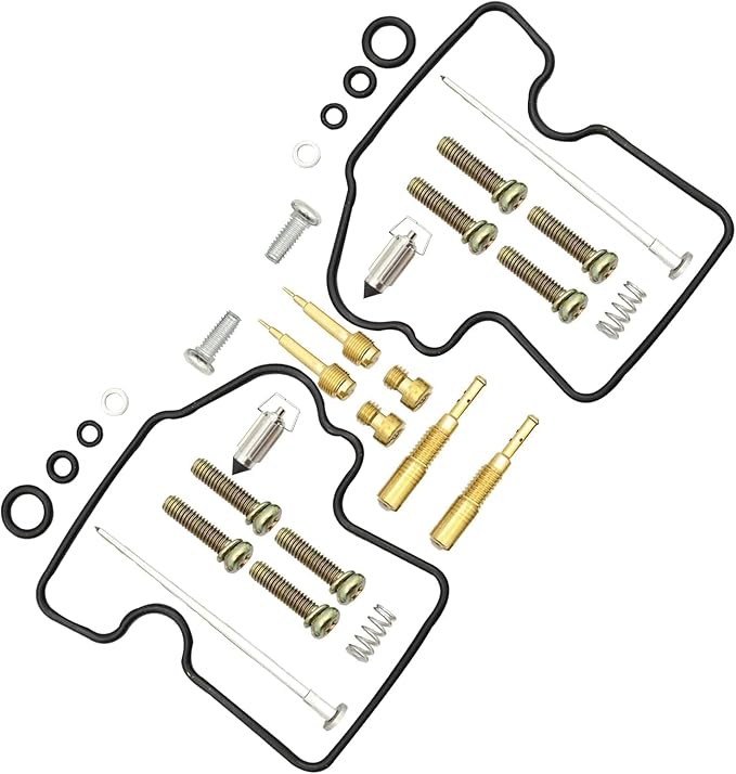 XQSMWF 2 Pack Motorcycle Carb Rebuild Kit Carburetor Repair Kit Compatible with Kawasaki Brute Force 750 KVF750A KVF750B KVF750C KVF750D 4x4i 2005 2006 2007 Replace 03-119
