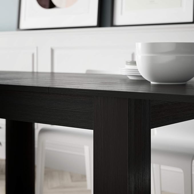 Mobili Fiver, Easy, Extendable Dining Table, 55.1(86.6) x35.4 in, High Gloss White, Made in Italy