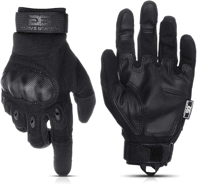 Glove Station Tactical Gloves for Men – Touchscreen Utility Gear with Hard Knuckle Protection Used in Motorcycle, Airsoft, Combat, Police, Shooting & Outdoor Work