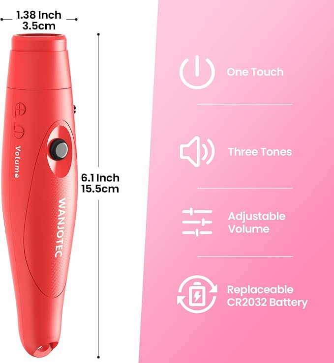 Electronic Whistle, Battery Operated Whistle Adjustable 3 Different Loud Whistle Sounds with Lanyard Handheld Whistles for Referees Coaches Teacher Training/Camping