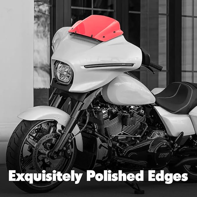 7" Red Windscreen Windshield Compatible with Harley Davidson Tuoring CVO Street Glide FLHXSE 2023 2024 FLHX/I 2024 for 2023 2024 Road Glide Accessories