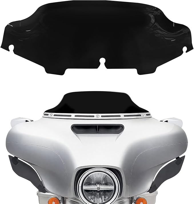 6 inch Black Windshield Windscreen for 2014-2024 Harley Davidson Touring Street Glide Electra Glide/Ultra Limited/Tri Glide FLHT FLHX FLHXS FLHTK