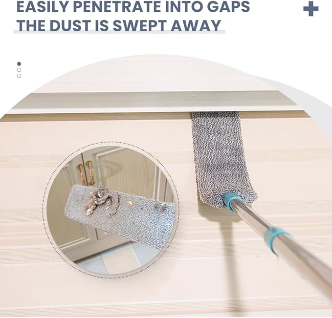 2026 New Retractable Gap Dust Cleaner, Upgraded Extendable Microfiber Duster with Bendable & Removable Head, Washable Dusting Brush for Home, Kitchen, Car & Hard-to-Reach Areas (1)