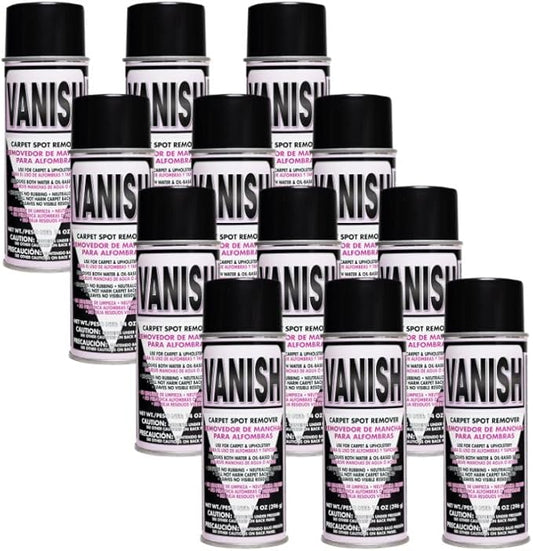 Vanish Carpet Spot Remover - Your ultimate solution for instant stain removal on carpets and upholstery. Perfect for hotels, restaurants, and businesses, this cleaner leaves no residue behind. (12)
