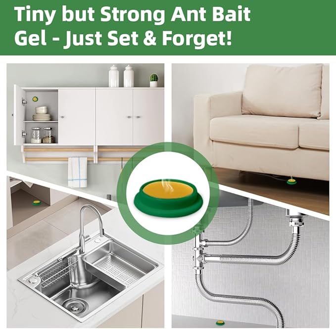 36 PCS Ant Killer Gel Bait Stations, Extra Strengthen Ant Bait Traps, Long-Lasting Effective Pest Gel for Carpenter Ants and Other Common Household Ants, No Mess Easy Use, Safe for Pets and Kids