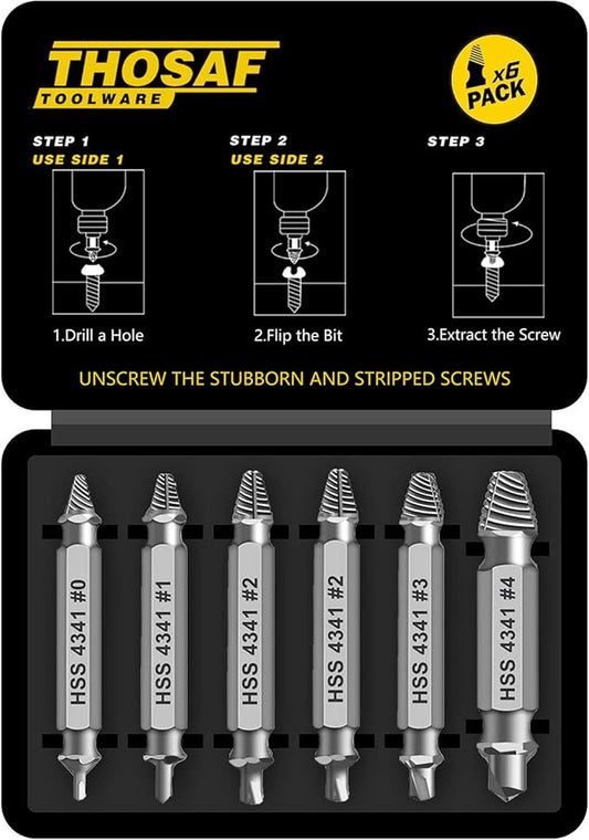 Gifts for Men,Damaged Screw Extractor Set-Christmas Stocking Stuffers for Men Adults Him,Mens Gifts for Dad,Husband,Stripped Screws Nuts & Bolts Drill Bit Tools for Easy Removal of Rusty Broken Screw