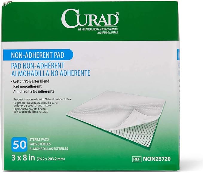 CURAD Sterile Non-Adherent Pad, 3x8 (Pack of 50)
