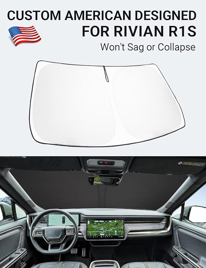 Proadsy 2025 Upgrade Windshield Sun Shade Custom Fit 2015-2023 2024 2025 Mercedes-Benz S-Class Foldable Front Sunshade Protector Sun Visor Blocks UV Rays Keep Car Cooler