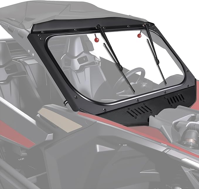 StarknightMT Maverick X3 Glass Windshield With Wipers Sliding Vents - Scratch Resistant X3 Windshield Compatible With Can Am Maverick X3 XRS XDS Turbo R 2017-2025,DOT Approved Laminated Safety Glass