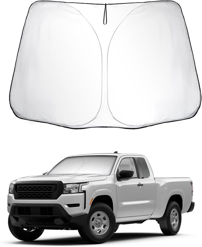 SKTU 2022-2025 2026 Frontier Front Windshield Sunshade for 2022 2023 2024 2025 2026 Nissan Frontier Windshield Sunshade Foldable for Blocks UV Rays and Blocks Heat and Sun Keeps Vehicle Cool