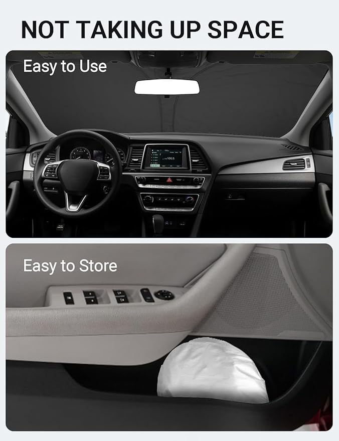 Proadsy Windshield Sun Shade for Hyundai Sonata 2015-2019 4-Layer Foldable Front Sunshade Protector Sun Visor Blocks UV Rays Keep Car Cooler