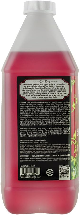 Chemical Guys Car Wash Soap for Foam Cannon or Bucket, Honeydew Snow Foam Car Wash Soap for Trucks, Motorcycles, RVs & More, Super Suds, Honeydew Scent - 64 oz (Half Gallon)