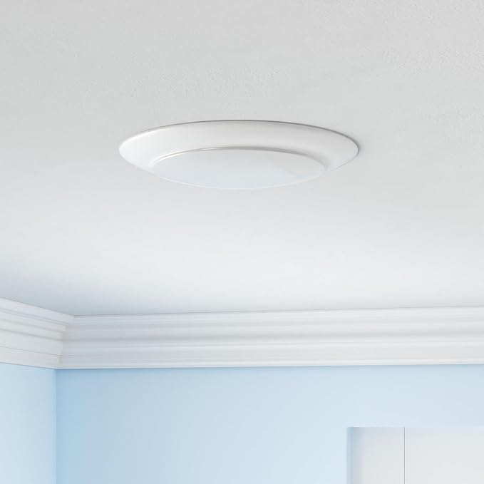 PARMIDA (12 Pack) 5/6 Inch Dimmable 3CCT LED Disk Lights, 15W Surface Mount Recessed Ceiling Lighting, 3 Color Selectable 3000K/4000K/5000K, 1050lm, J-Box Or Recessed Can Installation, UL-Listed