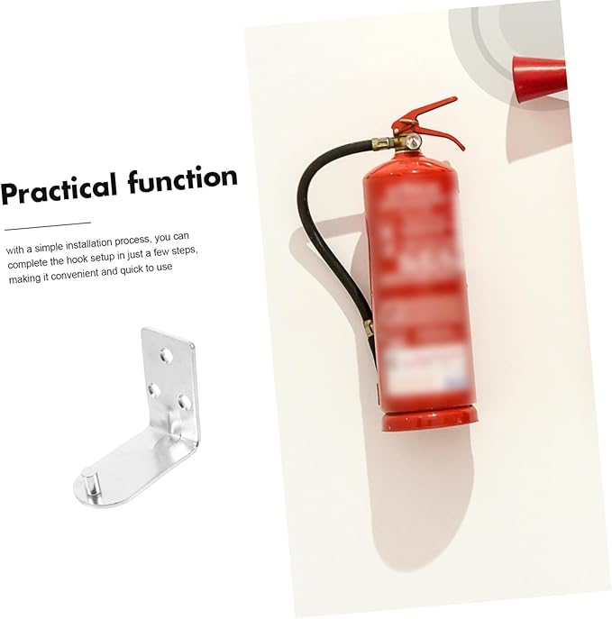 LIFKOME 10pcs Fire Extinguisher Mount Brackets Iron Wall Holder for Extinguishers Support Fire Safety Home Essentials