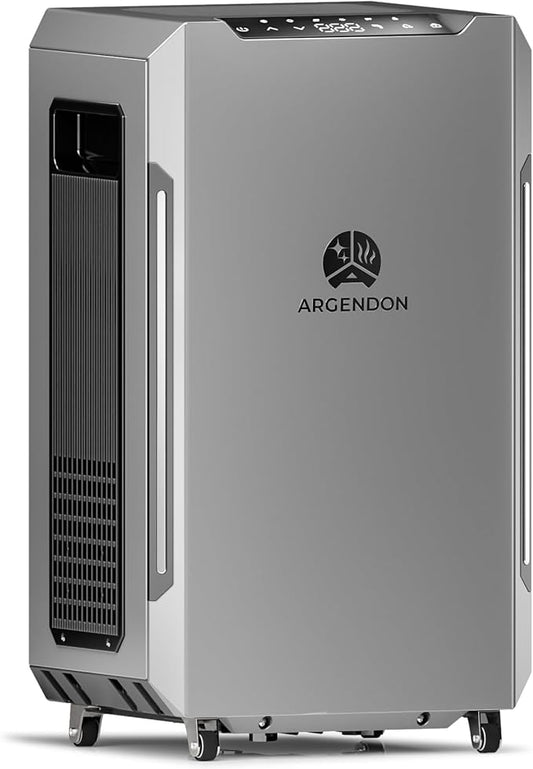 ARGENDON 120 PPD Dehumidifier for Basement, Commercial Dehumidifier with Pump and Drain Hose - High-Capacity Moisture and Humidity Control for Homes, Industrial Use, and Large Space, Sandidry Pro 55C